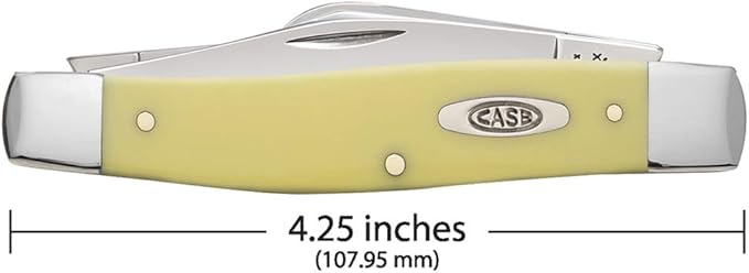 Case WR XX Pocket Knife Yellow Synthetic Large Stockman Item #203 - (3375 CS) - Length Closed: 4 1/4 Inches