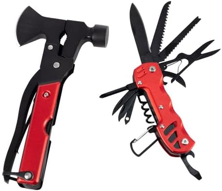 Mad Man Trail Blazer Hammer Multi-Tool Gift Set, Red, Men's Accessories Tool Kit
