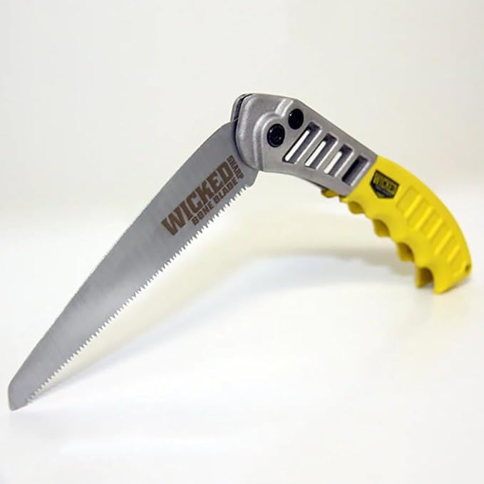Wicked Tree Gear WTG-007 Wicked Tough Folding Utility/Bone Saw, Yellow, 7" Blade