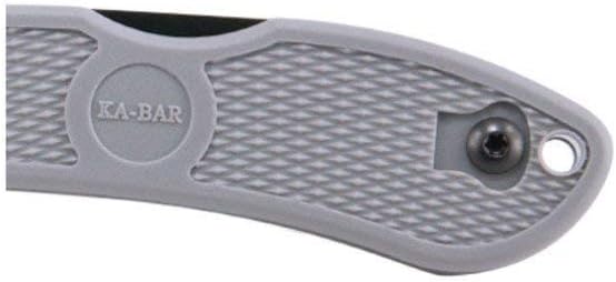 Ka-Bar 4062GY, Dozier Folding Hunter, Gray, Black Clip, Straight Edge