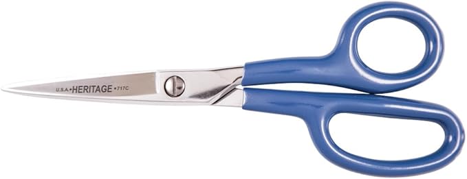 Klein Tools 717C Scissors, Carpet Napping Shear, Curved with Coated Handle, 7-7/8-Inch, Made in USA