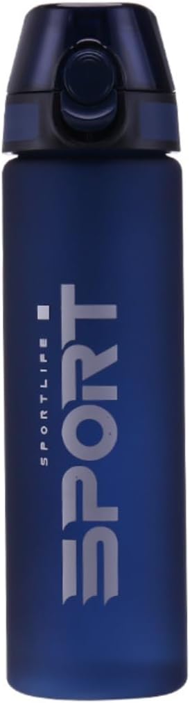 Gym Sports Water Bottle with Straw Quick & Easy Hydration (Dark Blue)