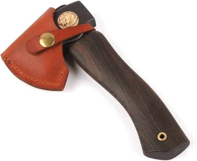 Mini Camping Hatchet Axe with Sheath 440C Stainless Steel, Outdoor Hunting Survival Hiking Tomahawk Axe 350g Small Lightweight Axe
