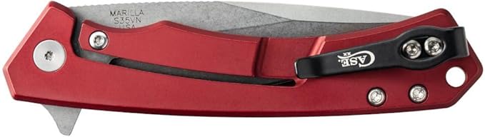 Case XX WR Pocket Knife Marilla EDC, S35VN Drop Point Blade, Red Anodized Aluminum Handle W/Clip #25881 (MARILLA) 4 3/4" Inches Closed
