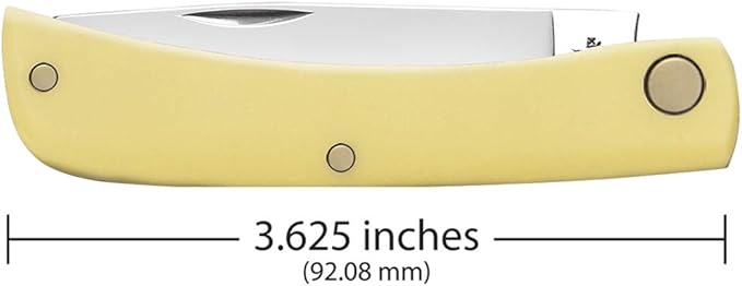 Case WR XX Pocket Knife Yellow Synthetic Sod Buster Junior SS Item #80032 - (3137 SS) - Length Closed: 3 5/8 Inches