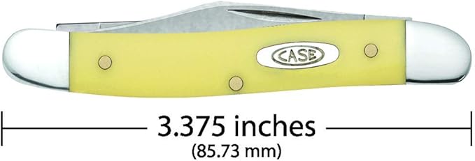 Case WR XX Pocket Knife Yellow Synthetic Pen Cv Item #109 - (32087 Cv) - Length Closed: 3 3/8 Inches
