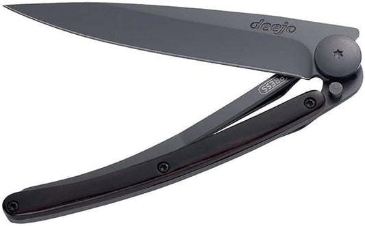 Deejo DEE9GB004 27g Linerlock Ebony Wood, Black