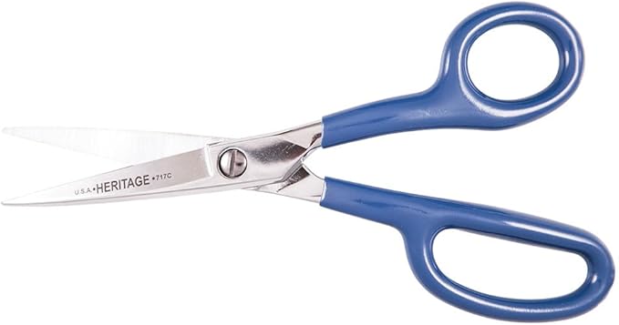 Klein Tools 717C Scissors, Carpet Napping Shear, Curved with Coated Handle, 7-7/8-Inch, Made in USA