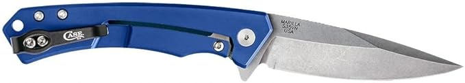 Case XX WR Pocket Knife Marilla EDC, S35VN Drop Point Blade, Blue Anodized Aluminum Handle W/Clip #25882 (MARILLA) 4 3/4" Inches Closed