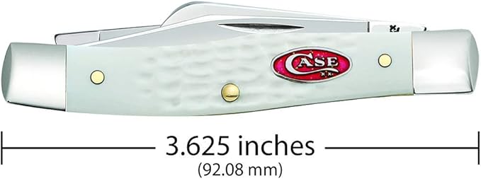 Case WR XX Pocket Knife Sparxx White Jigged Synthetic Medium Stockman Item #60184 - (63032 SS) - Length Closed: 3 5/8 Inches