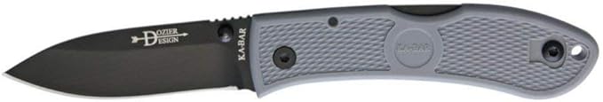 Ka-Bar 4062GY, Dozier Folding Hunter, Gray, Black Clip, Straight Edge