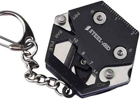 Multitool Card Key Chain – Hexagonal Kit with Micro Screw Driver Set, Bottle Opener, EDC Tools, Multipurpose, Foldable Survival Tool Set for Men & Women Christmas Gifts Under 10 Dollars