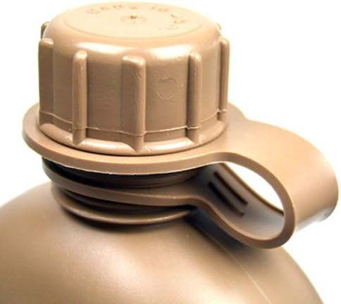 Genuine G.I. 3 Piece 1 Quart Plastic Canteen (Coyote Brown)