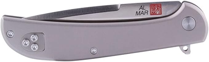 Al Mar Knives Ultralight Hawk 2.75" Blade Titanium Handle Folding Knife, Titanium