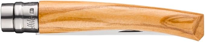 Opinel Effile Slimline Series Folding Fillet Knife – Slim Blade Folding Knife, Virobloc Locking Collar, Sustainably Harvested Wood Handles, Updated Blade Profile (Olivewood/No.08)
