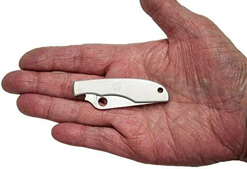 Spyderco Grasshopper Non-Locking Knife with 2.30" 3CR Steel Blade and Durable Stainless Steel Handle - PlainEdge - C138P