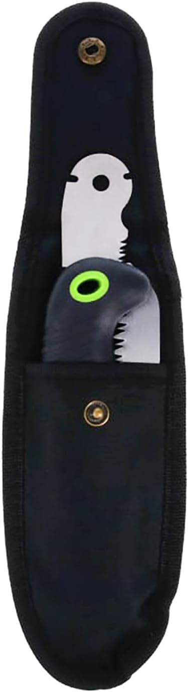 HME Folding Saw Combo Pack - Hand Saw with Hand Protector, 5" Wood Blade & 5" Bone Blade for Hunting Camping, Backpacking