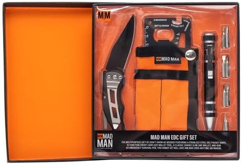 Mad Man Mad Man EDC Multi-Tool Gift Set, Orange, Men's Accessories Tool Kit