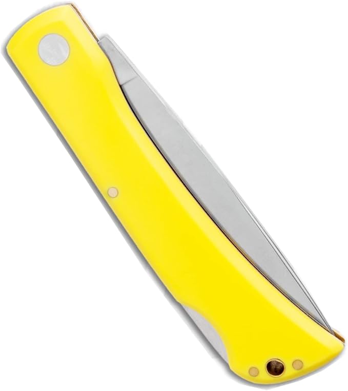 Boker Plus Rangebuster Folding Knife 2.0 - 3.5" High Carbon Steel Blade with Backlock and Yellow Polymer Handles