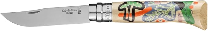 Opinel No. 08 Limited Edition NATURE Series Folding Knife, Artist Designed Handles, Serialized Blade, Gift Boxed, Made in France (Honoré)