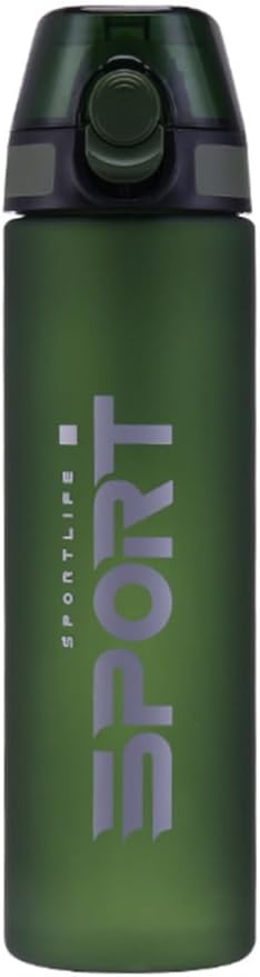 Gym Sports Water Bottle with Straw Quick & Easy Hydration (Dark Green)