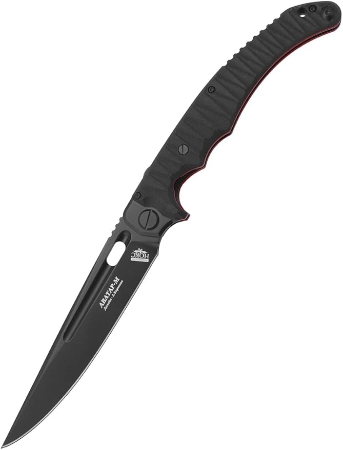 HOKC NOKS EDC camping folding knife Avatar-M | 334-709404, Black, Red