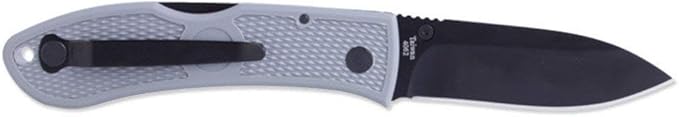 Ka-Bar 4062GY, Dozier Folding Hunter, Gray, Black Clip, Straight Edge