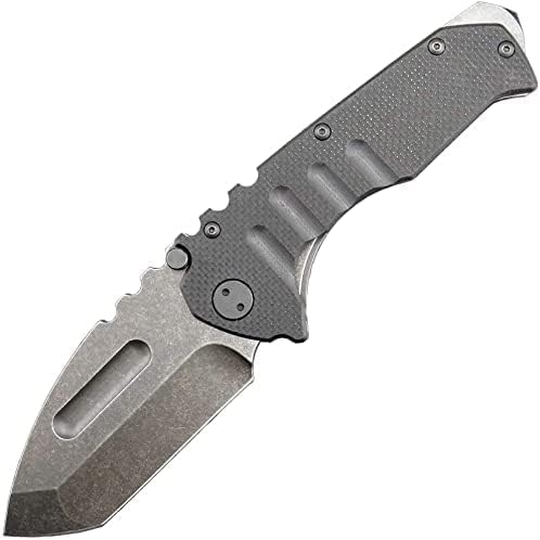 Gtk137 Folding Knife D2 Steel Blade G10 &Steel Handle EDC Tool Knife for Outdoor Camping(G10&Steel)