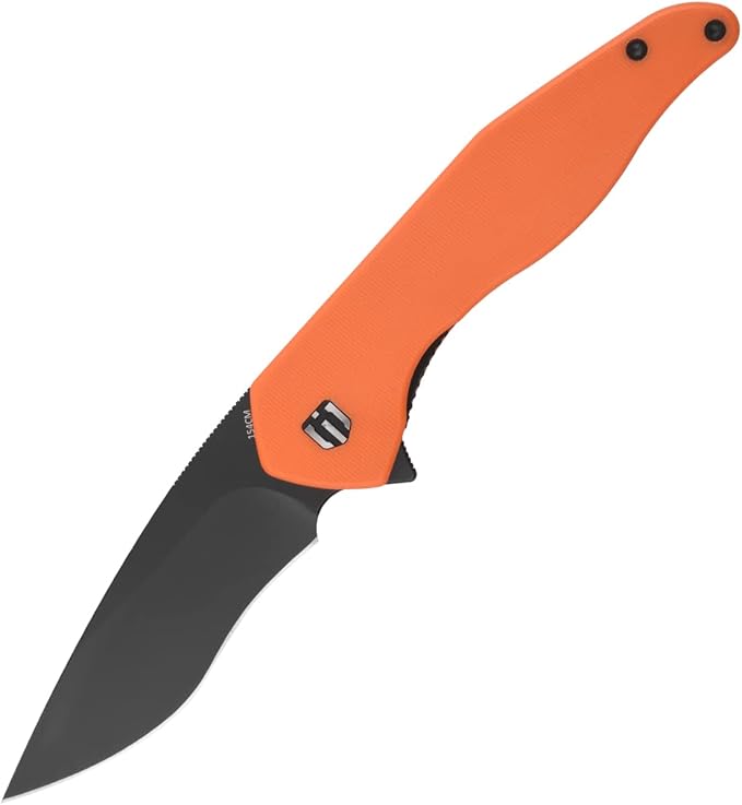 Viper Pocket Knife Black DLC Finish 154CM Steel Blade G10 Handle Nested Liner Lock Folding Knife Qualified as Outdoor Knife (Black Blade)