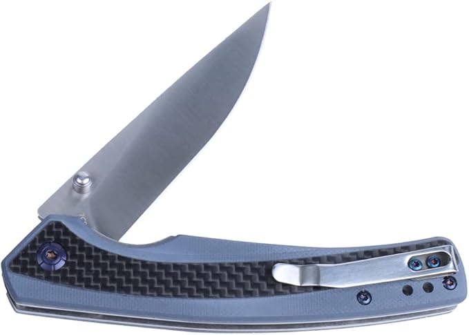 MASALONG Kni242 Folding Knife G10 Carbon Fiber Handle Outdoor Knife Fit Camping Wilderness Survival Military Fan