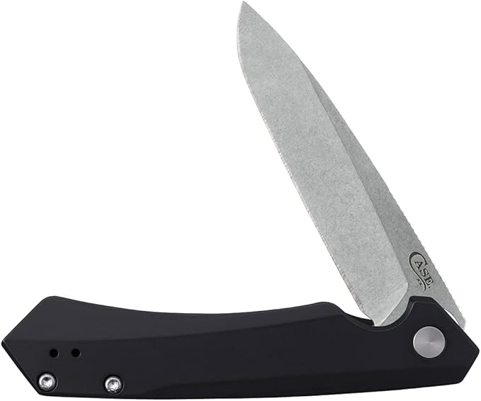 Case XX WR Pocket Knife Kinzua EDC, S35VN Spear Blade, Black Anodized Aluminum Handle W/Clip #64662 (KINZUA) 4 3/4" Inches Closed