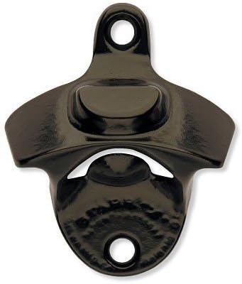 1 X Black Bottle Cap Mount Starr X Wall Mount Bottle Opener - Powder Coated - New!