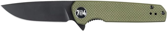Blitz EDC Folding Pocket Knife | Compact 2.98" Blade, D2 Steel, G10 Handle, Reversible Pocket Clip | Olive Drab Green