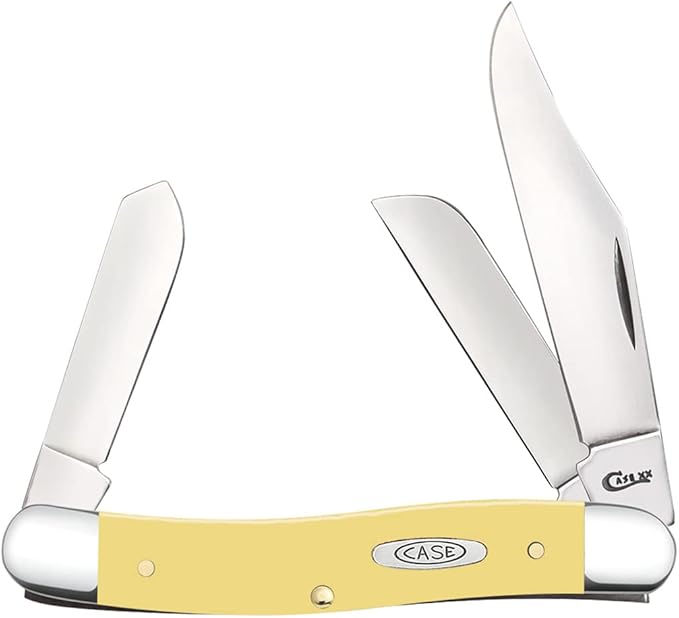 Case XX WR Pocket Knife Stockman Yellow Synthetic Item #22934 (3347 SS) 3 7/8" Inches Closed