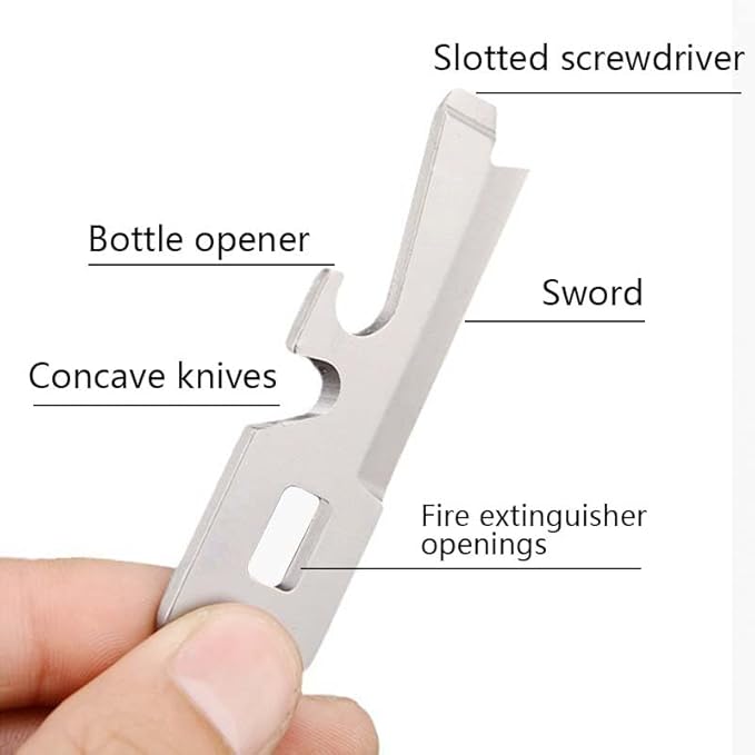 Outdoor forest line card rope knife, invisible survival tool, multifunctional military knife, card city portable EDC emergency tool, multifunctional tool, original key-shaped pocket tool