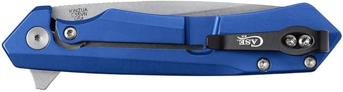 Case XX WR Pocket Knife Kinzua EDC, S35VN Tanto Blade, Blue Anodized Aluminum Handle W/Clip #64663 (KINZUA) 4 3/4" Inches Closed