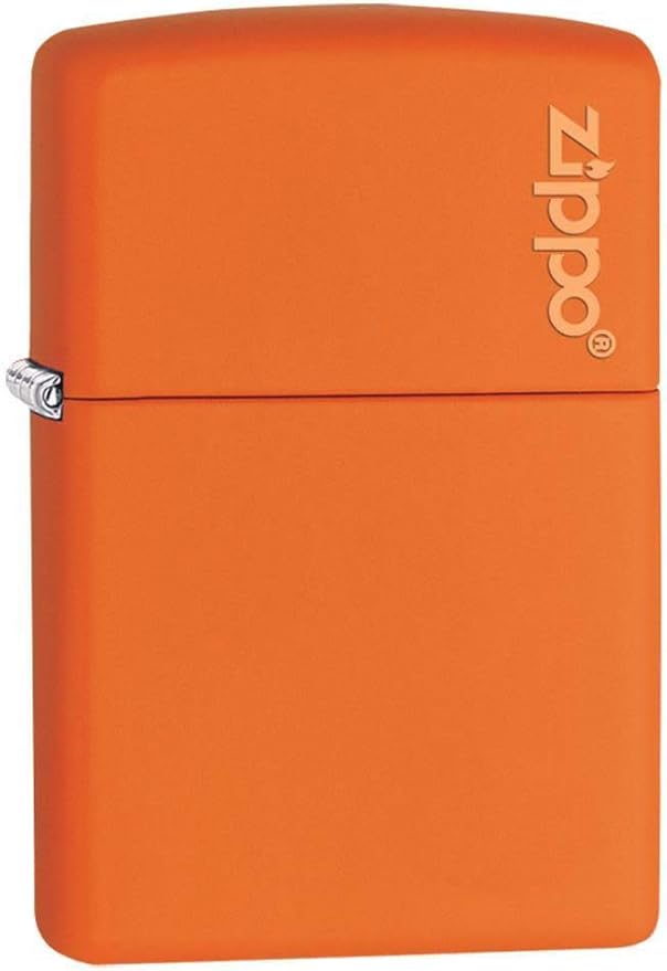 Zippo Classic Orange Matte with Logo Pocket Lighter
