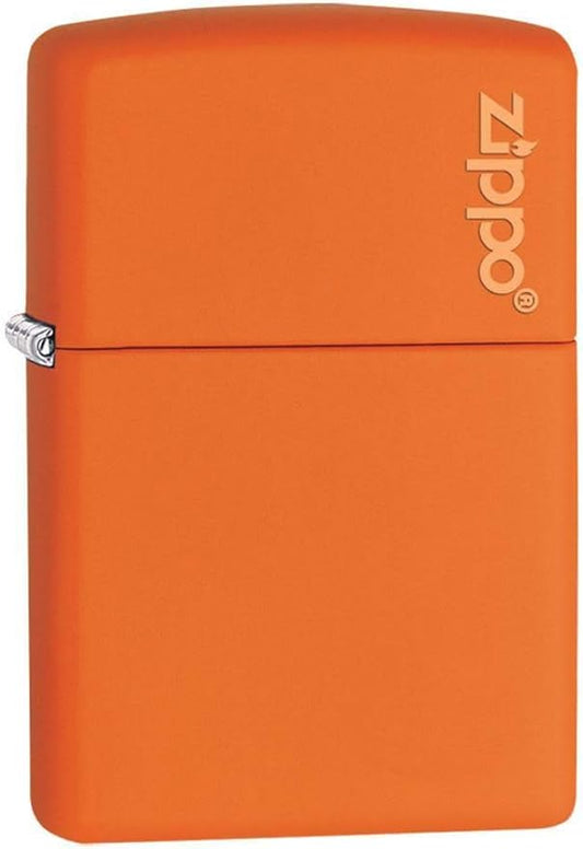 Zippo Classic Orange Matte with Logo Pocket Lighter