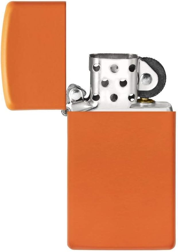 Zippo Slim Orange Matte Pocket Lighter, One Size