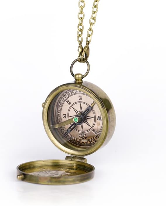 Handmade Antique Vintage Brass Compass | Exquisite Nautical Compass | Home Decor | Pocket Compass Gift for Every Occasion | Super7One