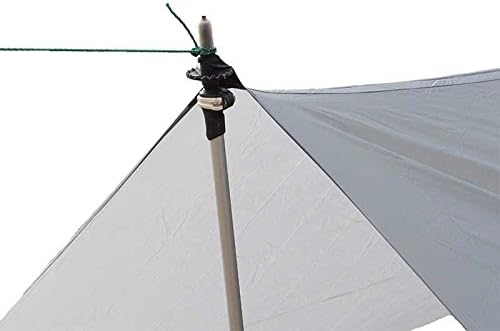 LiteOutdoors Silnylon Tarp - 11.6 Oz. - Ultralight Backpacking Tarp or Hammock Tarp (Grey, 8' x 10')