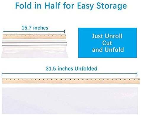 JOYIT 220 ft Cellophane Wrap Roll (31.5 in x 220 ft) - 3 Mil Thicken, Clear Bags, Wrapping Paper for Flower Gift Baskets (31.5" fold into 16")