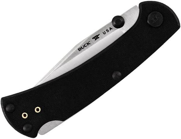Buck Knives Slim Lock-back Pocket Knife with G10 Handle, Thumb Studs and Removable/Reversible Deep Carry Pocket Clip, S30V Blade