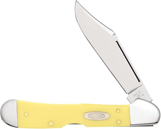Case XX WR Pocket Knife Mini Copperlock Yellow Synthetic Item #22930 (31749L SS) 3 5/8 inches Closed