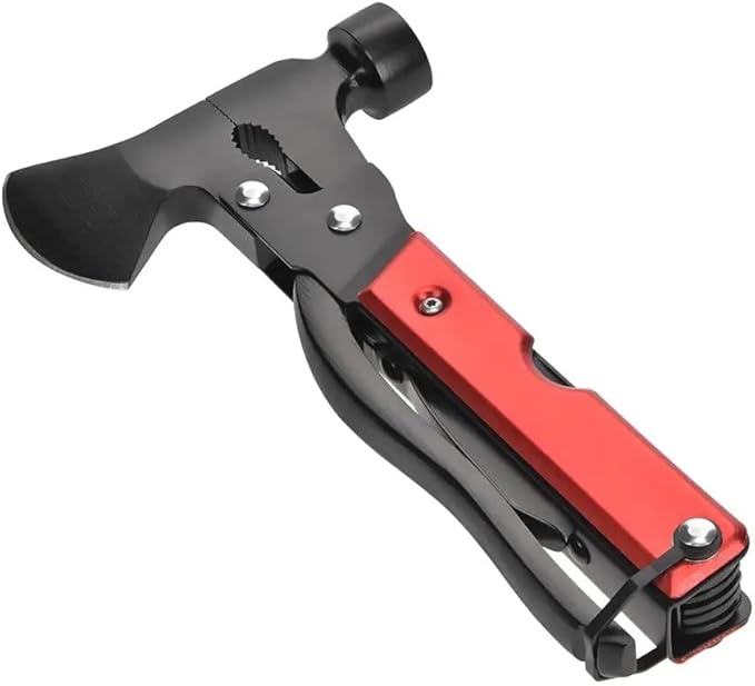 Monoprice 14-in-1 Tool Multi Functional Hammer Axe 18CM with Fabric Bag, Camping Accessories, Gift for Him, Men, Dad, Boyfriend - Pure Outdoor Collection