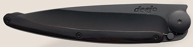 Deejo DEE9GB004 27g Linerlock Ebony Wood, Black