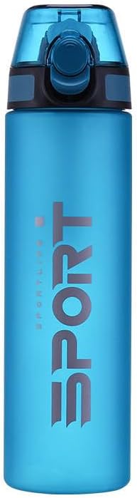 Gym Sports Water Bottle with Straw Quick & Easy Hydration (Lake Blue)