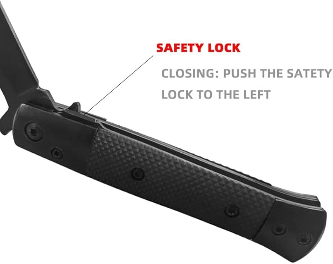 Black Nylon handle 3 Inches Blade EDC Folding Knife Outdoor Tools SpeedSafe Assisted Opening