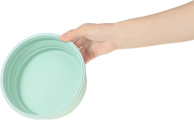 Collapsible Bowls for Camping（41oz,100% Food-grade Silicone Bowl with Lid Free BPA,Folding Mixing Bowls for Travel,RV storage,Leftovers,Swell Salad Bowl Kit