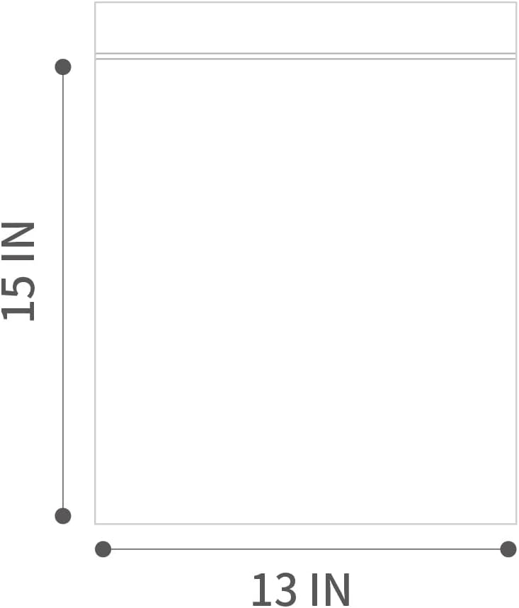 13" X 15" (100 Bags) 2 Mil Clear Reclosable Zip Plastic Poly Bags, 2 Gallons with Resealable Lock Seal Zipper